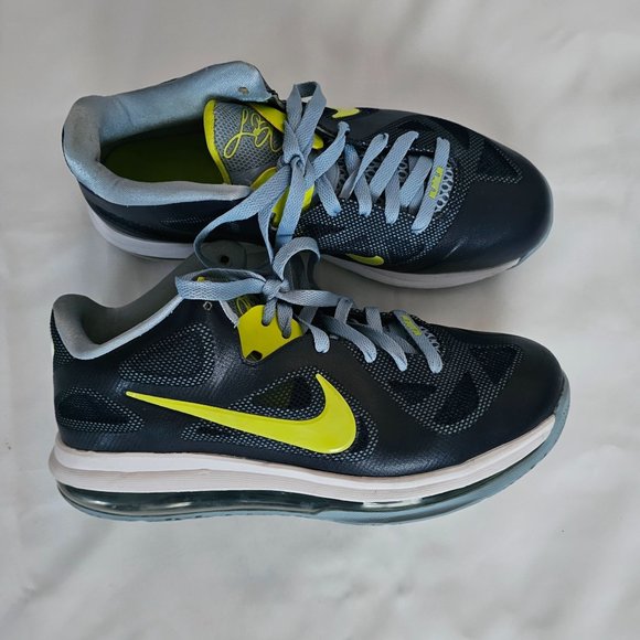 NIKE Lebron 9 Low "Obsidian/Cyber" Basketball Shoe Sneakers Size US 8 - Picture 6 of 16